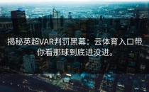 揭秘英超VAR判罚黑幕：<strong>云体育入口</strong>带你看那球到底进没进。